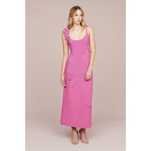 AMUR Allegra Floral Knit Midi in Pink Pearl Size M $498